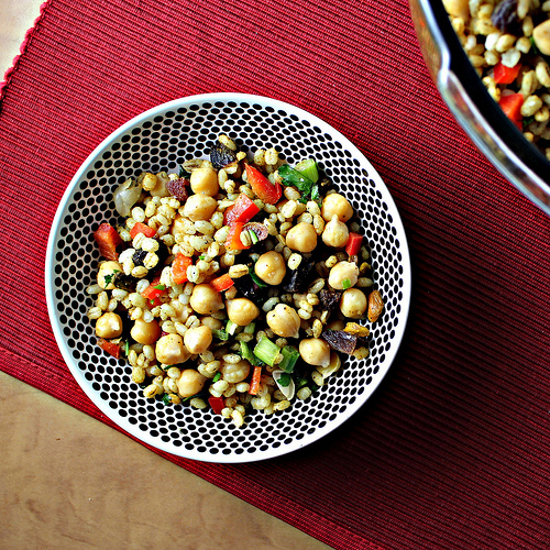 moroccan chickpea barley salad