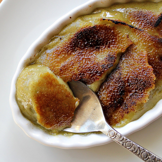 avocado pistachio creme brulee