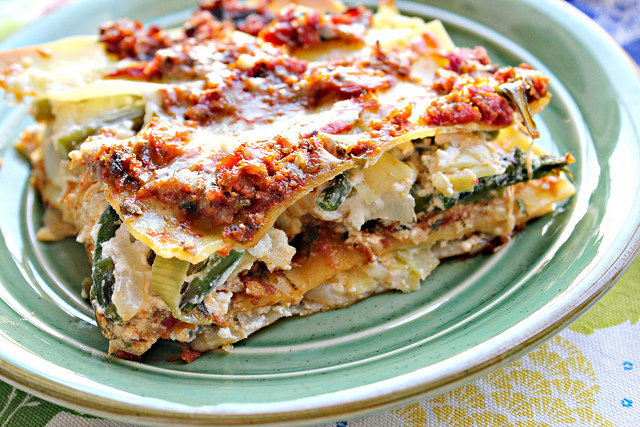 Asparagus and Sun-Dried Tomato Pesto Lasagna  Joanne Eats 