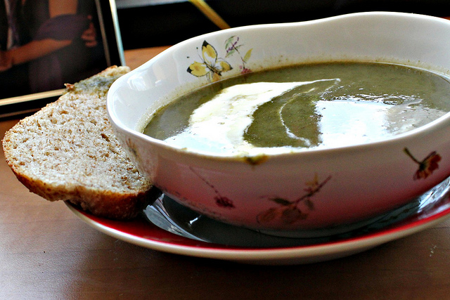 swiss chard, potato and sorrel soup