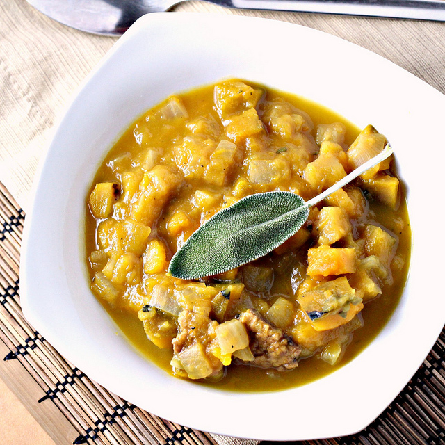 Roasted Butternut Chowder with Apples and (Vegetarian) Bacon....a ...