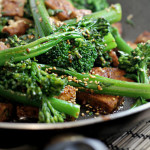 Broccolini with Tofu, Sesame and Coriander