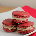 Red Velvet Macarons with Cinnamon Cream Cheese Frosting