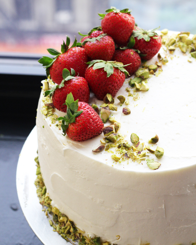 Strawberry Rhubarb Dream Cake