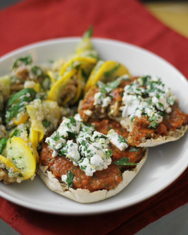 roasted red pepper and sun-dried tomato bruschetta with ...