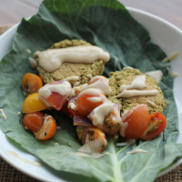 herb and pistachio falafel