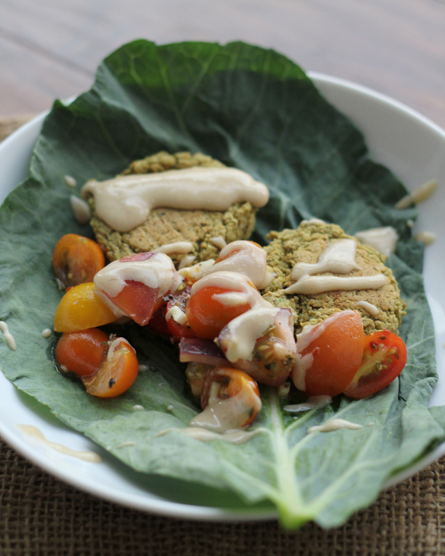 herb and pistachio falafel