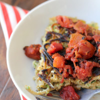 zucchini angel hair pancake