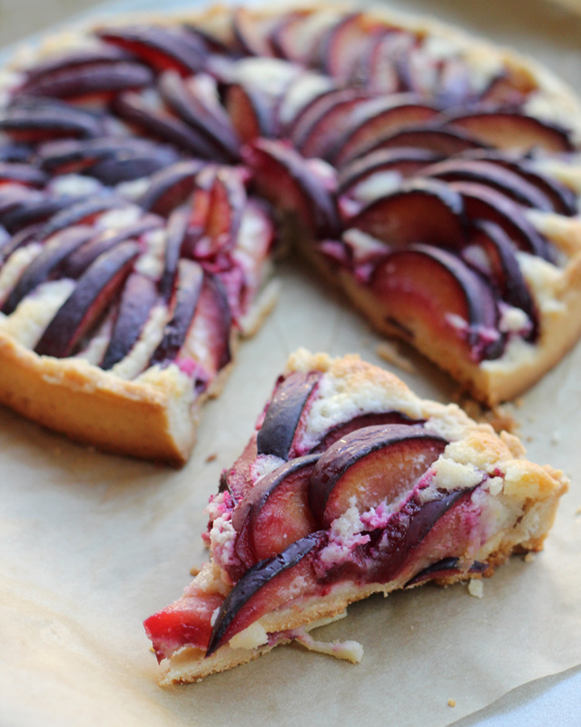 Roasted Plum & Chocolate Frangipane Tarts