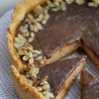 bourbon-pumpkin caramel tart