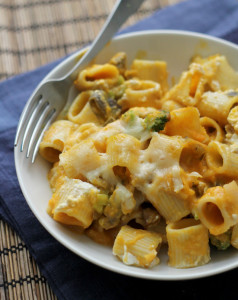 rigatoni torte with fall vegetables