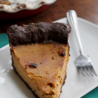 maple bourbon pumpkin pie from Eats Well With Others