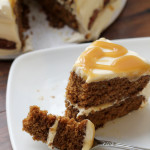 Maple-Gingerbread Layer Cake with Salted Maple Caramel Sauce