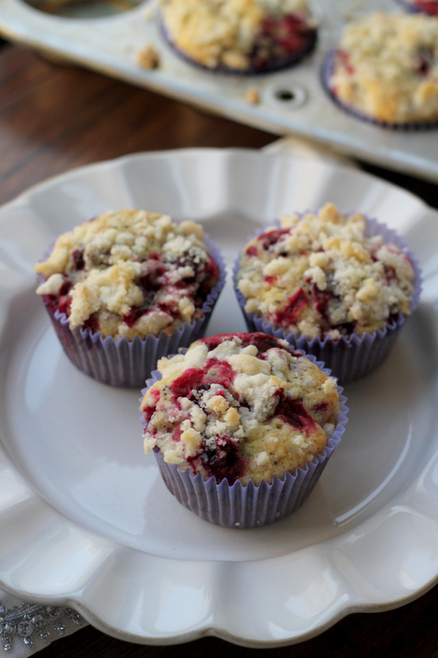 meyer lemon cranberry poppy seed muffins from Eats Well With Others