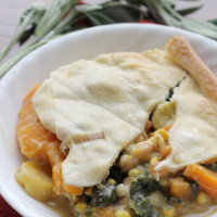 winter squash pot pie with swiss chard and chickpeas from Eats Well With Others