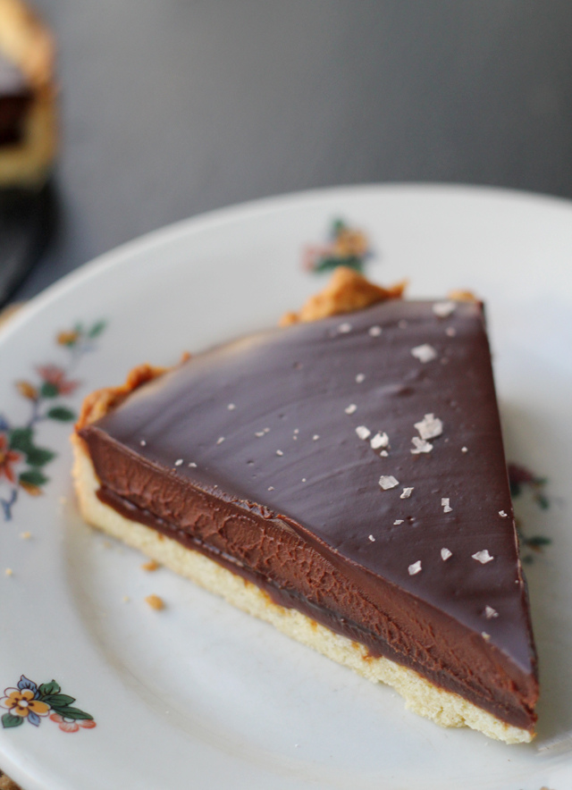 chocolate-caramel tart with sea salt from Eats Well With Others