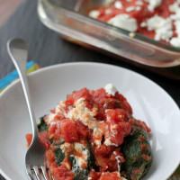 quinoa-stuffed collard green rolls with goat cheese from Eats Well With Others