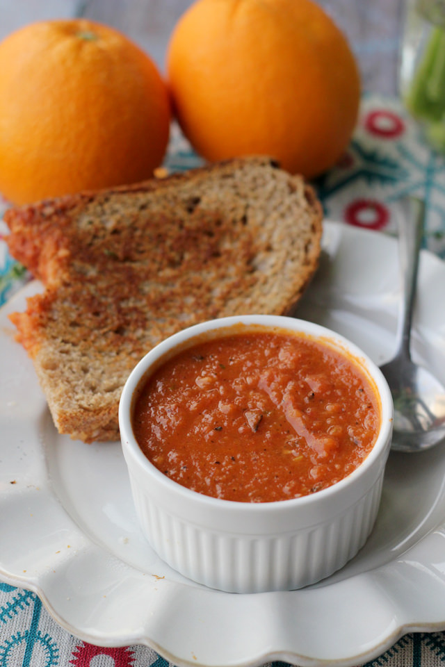 fire-roasted tomato orange soup