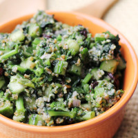 kale tabbouleh with sour cherries