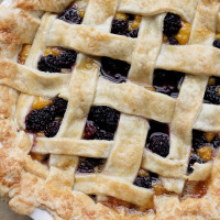 blackberry mango curd pie