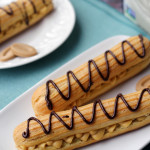 Eclairs with Caramelized White Chocolate Pastry Cream