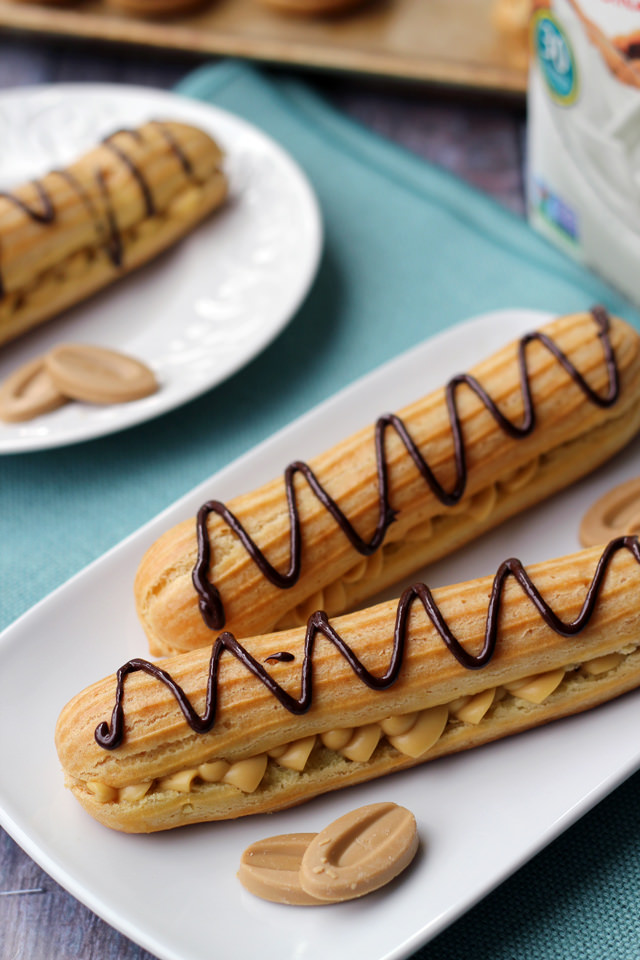 eclairs with caramelized white chocolate pastry cream 1