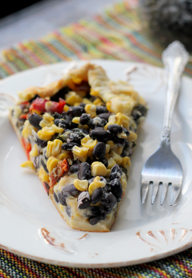 roasted corn, poblano and red pepper galette