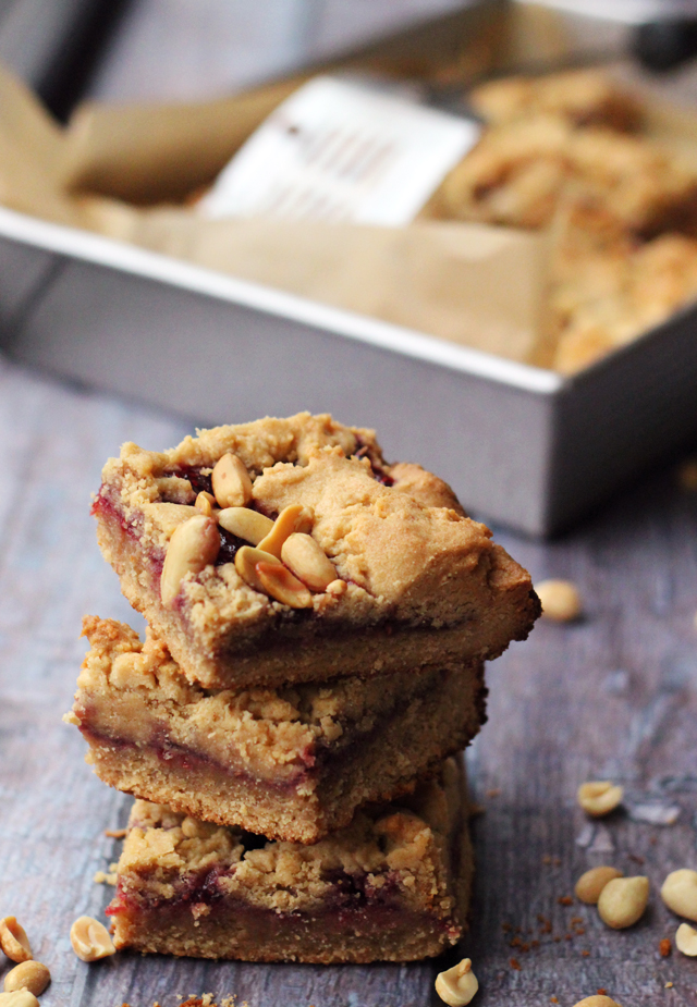 peanut butter and jelly bars