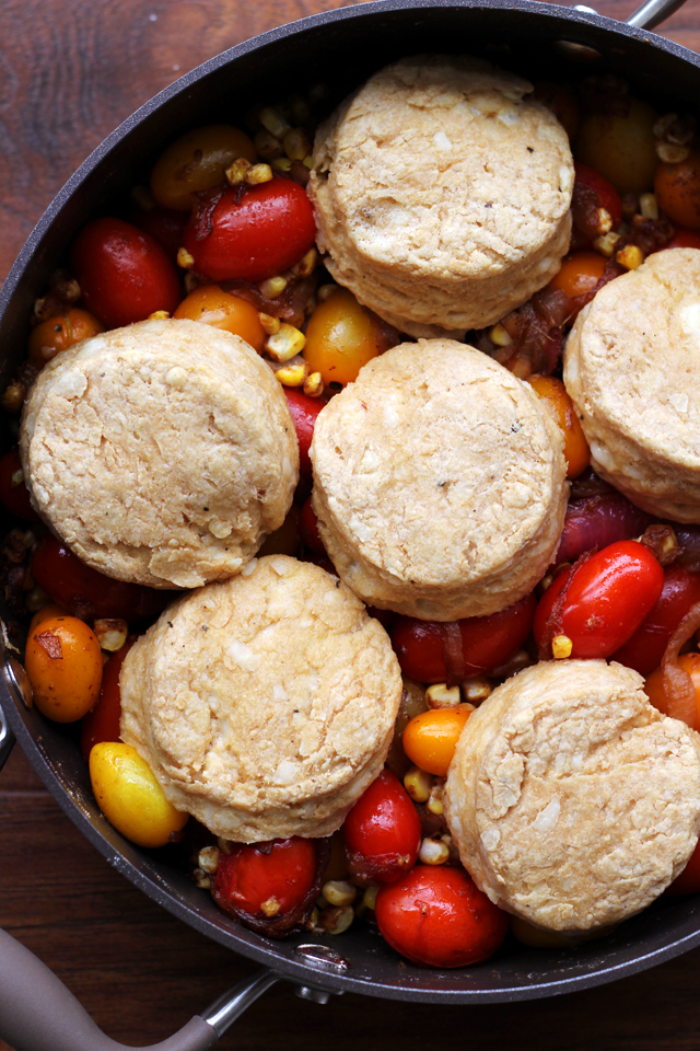 spicy fiesta tomato cobbler