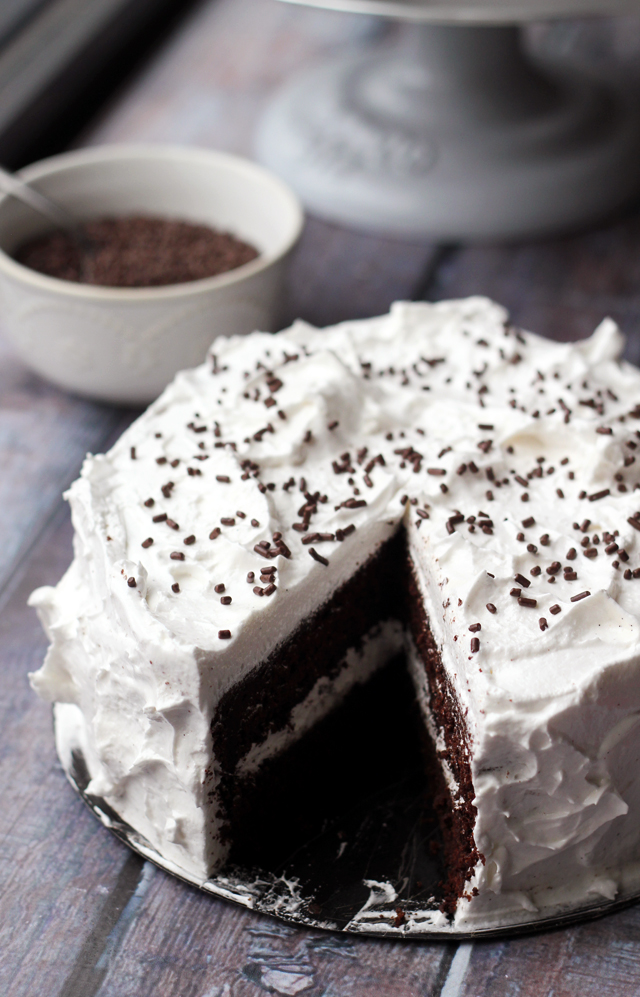 Six-Layer Chocolate Cake with Toasted Marshmallow Filling & Malted  Chocolate Frosting - Brown Eyed Baker