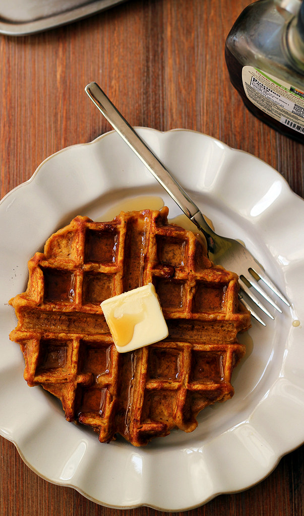 brown butter pumpkin chai waffles