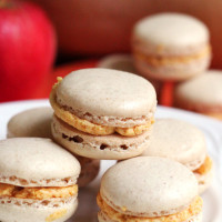 ginger macarons with pumpkin bourbon buttercream