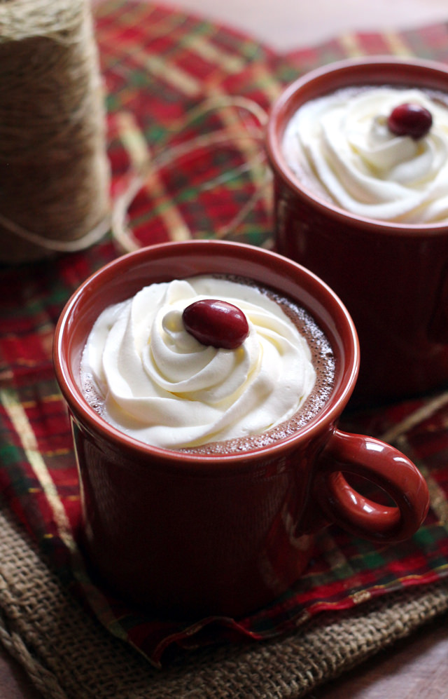 Cranberry Cinnamon Hot Chocolate | Joanne Eats Well With Others