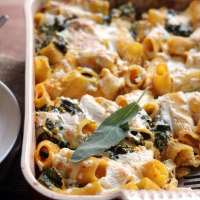 pumpkin baked ziti with sage