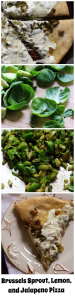 brussels sprout, lemon, and jalapeno pizza