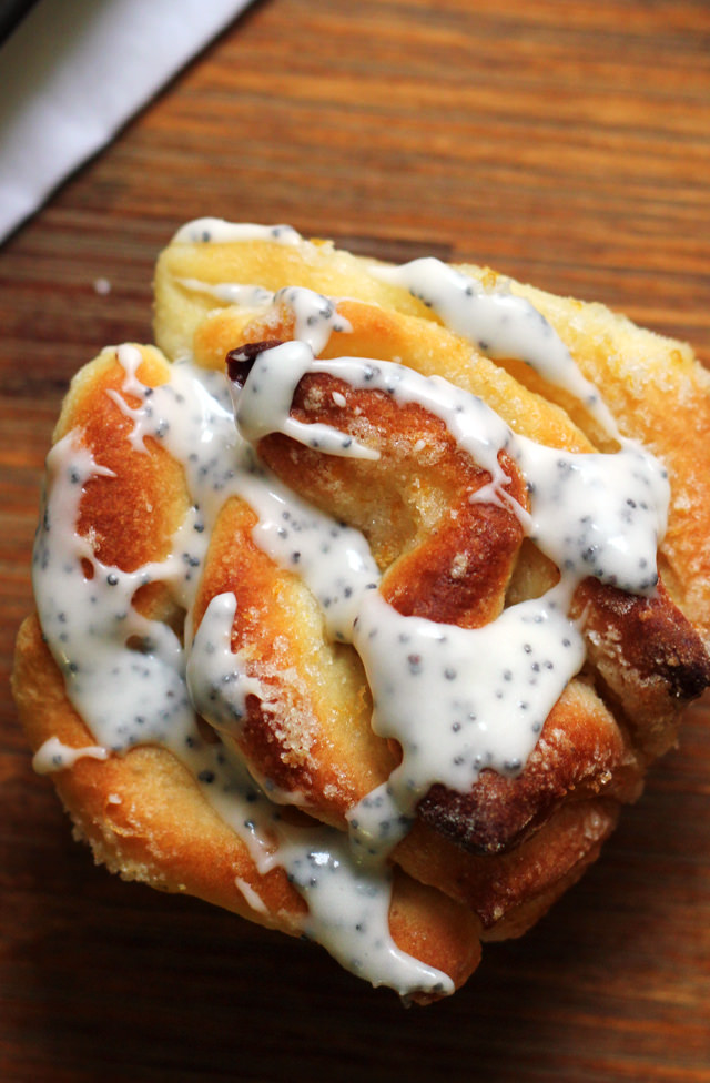 meyer lemon poppy seed pull apart muffins