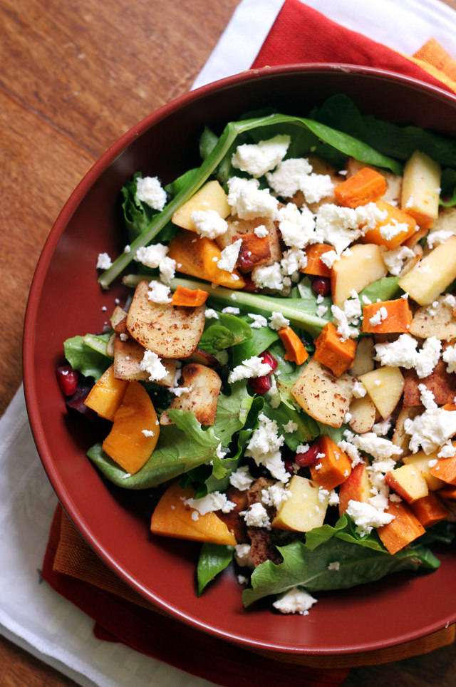 winter fattoush salad