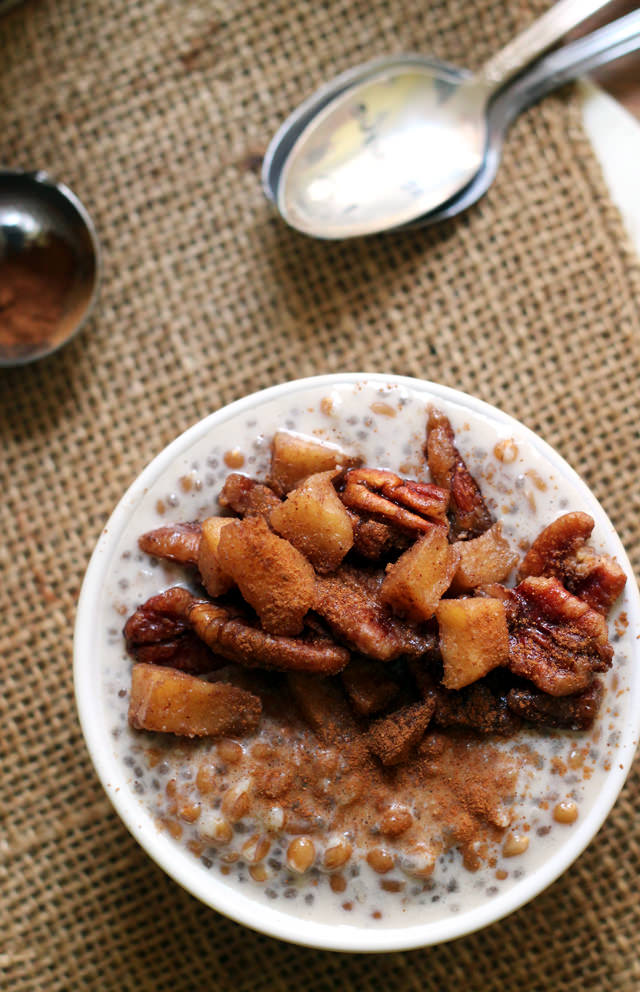 caramel apple pie wheat berry porridge