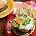 Double Decker Chile Rellenos Breakfast Burgers
