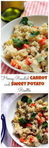 honey-roasted carrot and sweet potato risotto