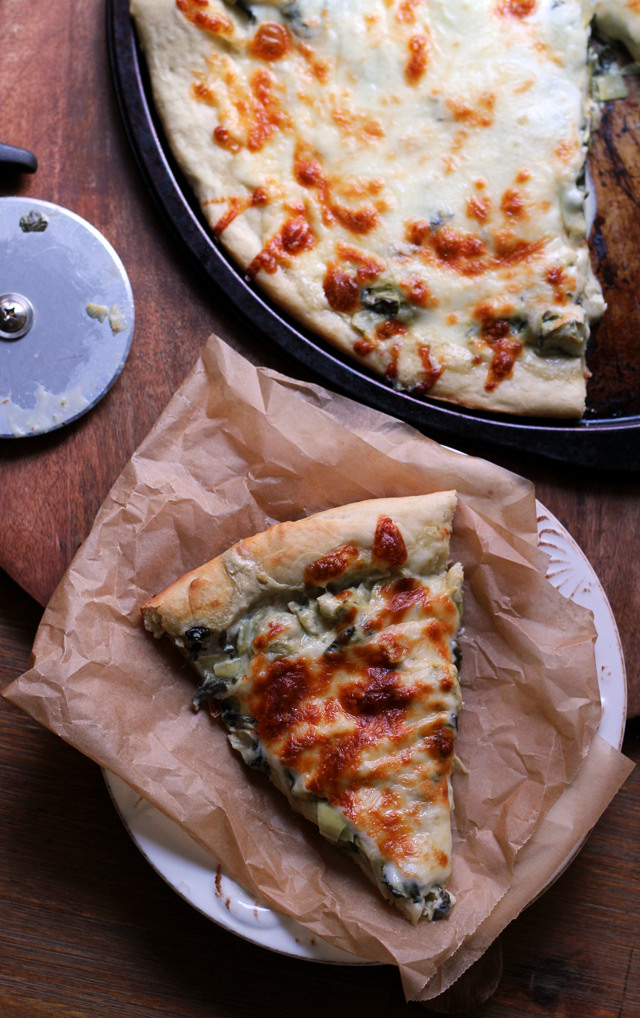 Spinach and Artichoke Pizza | Joanne Eats Well With Others