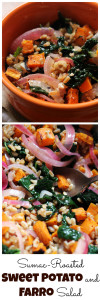sumac-roasted sweet potato and farro salad