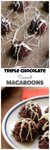 triple chocolate coconut macaroons