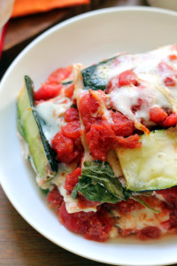 marathoner's zucchini ribbon lasagna