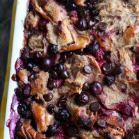 chocolate berry bread pudding