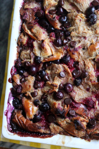 chocolate berry bread pudding