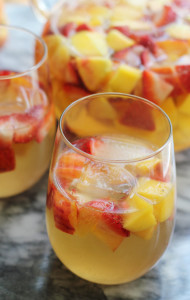 vanilla peach, mango, and strawberry sangria