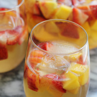vanilla peach, mango, and strawberry sangria