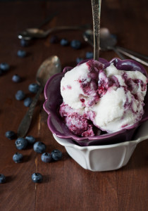 Blueberry Goat Cheese Coconut Ice Cream