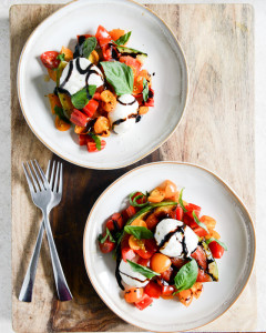 Honey Grilled Watermelon Caprese Salad